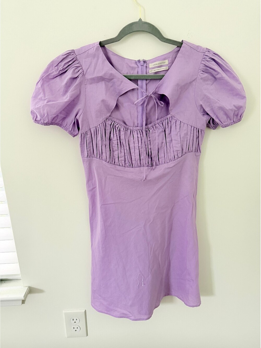 Cottagecore Fairy Lavender Puff Sleeve Mini Dress – Size S/P